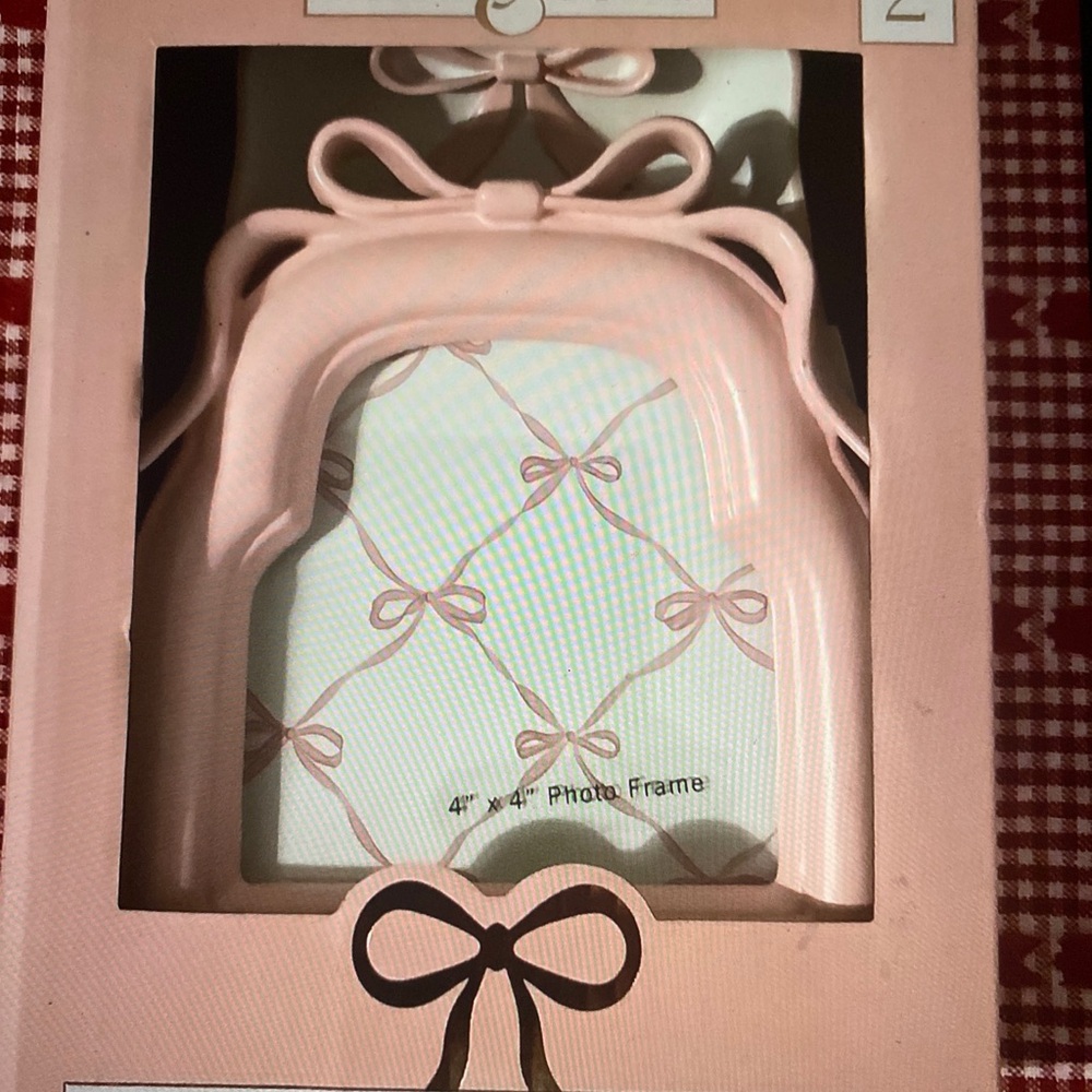 Pink bow 🎀 frame & tray gift set
